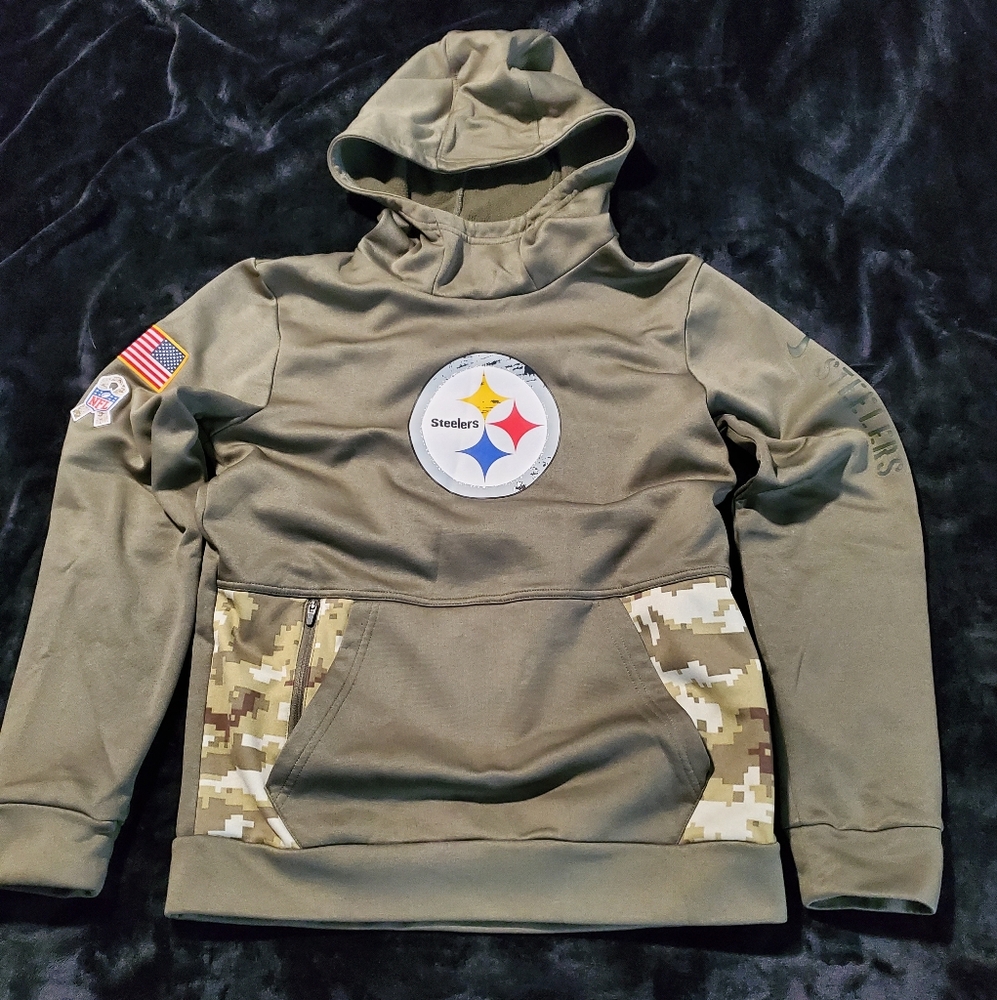Youth Nike Therma-Fit Pittsburgh Steelers Salute Hoodie size Large 14-16